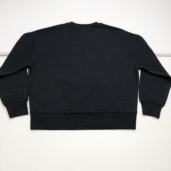 Francesca’s Women’s LA PARISIENNE Sweatshirt Black Size Small Logo - Picture 5 of 7